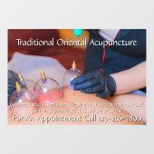 Op maat gemaakte acupunctuur cupping therapie bedr raamsticker (Vel)