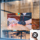 Op maat gemaakte acupunctuur cupping therapie bedr raamsticker (Cafe Raam)