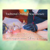 Op maat gemaakte acupunctuur cupping therapie bedr raamsticker (Vel 3)