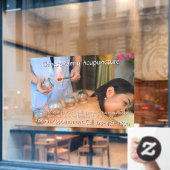 Op maat gemaakte acupunctuur cupping therapie bedr raamsticker (Cafe Raam)