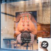 Op maat gemaakte acupunctuur cupping therapie bedr raamsticker (Cafe Raam)