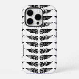 Op maat gemaakte Adelaar Vleugel Zwart en Wit iPho iPhone 16 Pro Hoesje