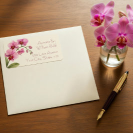 Op maat gemaakte adreslabels voor orchideeën etiket