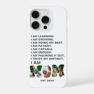 Op maat gemaakte Affirmatie Nieuwe Moeder foto Cad iPhone 15 Pro Case