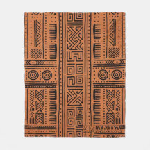 Op maat gemaakte Afrikaanse Mudcloth Terracotta De