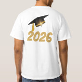 Op maat gemaakte afstudeerfoto-shirt klas van 2026 t-shirt (Achterkant)