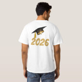 Op maat gemaakte afstudeerfoto-shirt klas van 2026 t-shirt (Achterkant volledig)