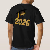 Op maat gemaakte afstudeerfoto-shirt klas van 2026 t-shirt (Achterkant)