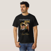 Op maat gemaakte afstudeerfoto-shirt klas van 2026 t-shirt (Voorkant volledig)