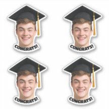 Op maat gemaakte afstudeerfoto sticker