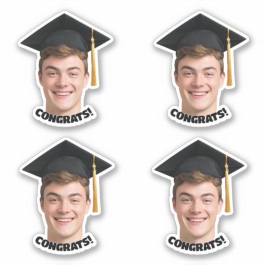 Op maat gemaakte afstudeerfoto sticker (Voorkant)