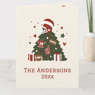Op maat gemaakte American Football Kerstmis Kaart