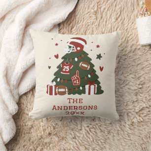 Op maat gemaakte American Football Kerstmis Kussen