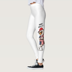 Op maat gemaakte Amerikaanse adelaar grappige patr Leggings