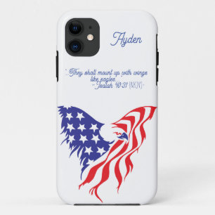 Op maat gemaakte Amerikaanse Adelaar met Jesaja 40 Case-Mate iPhone Case