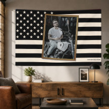 Op maat gemaakte Amerikaanse vlag met jouw foto, d