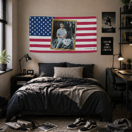 Op maat gemaakte Amerikaanse vlag met jouw foto, s Spandoek