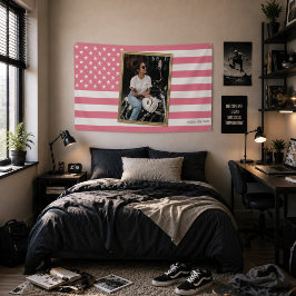 Op maat gemaakte Amerikaanse vlag met jouw foto, S Spandoek