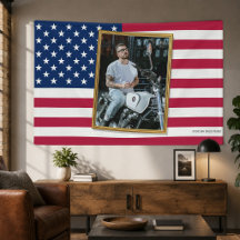 Op maat gemaakte Amerikaanse vlag met jouw foto, s