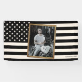 Op maat gemaakte Amerikaanse vlag met jouw foto, S Spandoek (Horizontaal)