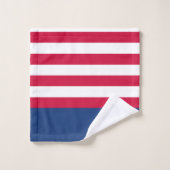 Op maat gemaakte Amerikaanse vlag Rood Wit en Blau Bad Handdoek (Wasdoekje)
