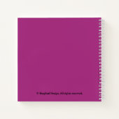 Op maat gemaakte Angela naam mooie roze tulp bloem Notitieboek (Achterkant)