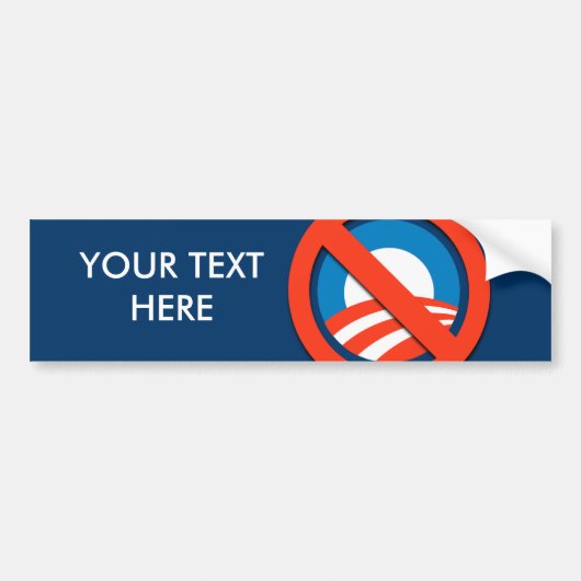 OP MAAT GEMAakte ANTI-OBAMA-SLOGAN Bumpersticker (Voorkant)