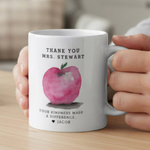 Op maat gemaakte appel gepersonaliseerde leraar be koffiemok