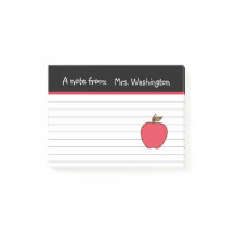 Op maat gemaakte appel Post It Notes cadeau voor l