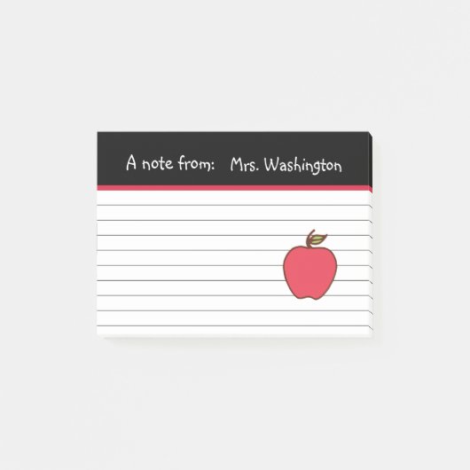 Op maat gemaakte appel Post It Notes cadeau voor l (Voorkant)