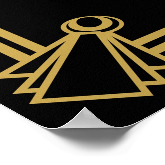 Op maat gemaakte Art Deco Gatsby jaren 20 zwart en Poster (Hoek)