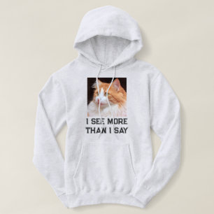 Op maat gemaakte as zwarte tekst knuffel kat liefh hoodie