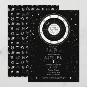 Op maat gemaakte astrologie zon teken horoscoop ba kaart