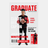 Op maat gemaakte atleet foto afstudeertijdschrift  acryl bord (Voorkant)