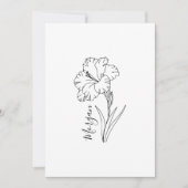 Op maat gemaakte August Gladiolus Geboortebloem Ca Kaart (Voorkant)