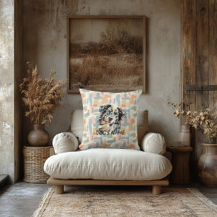 Op maat gemaakte Australische Herdershond Portret  Kussen