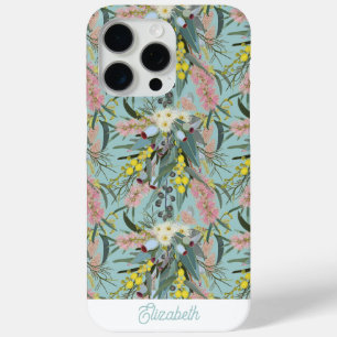 Op maat gemaakte Australische inheemse bosbloemen iPhone 15 Pro Max Hoesje