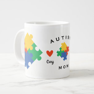 Op maat gemaakte Autismemoeder met twee kindername Grote Koffiekop