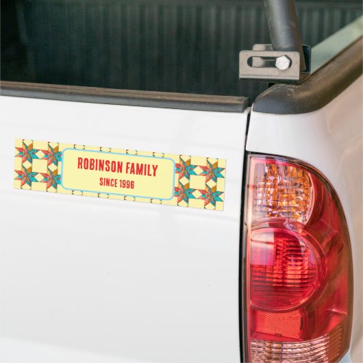 Op maat gemaakte auto-accessoires patchwork quilt bumpersticker (Op Truck)