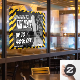Op maat gemaakte autobandenwinkel banden sale tot  raamsticker