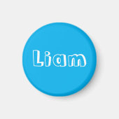 Op maat gemaakte Azure Blauwe Naam Echografie Beel Magneet (Voorkant)