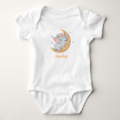 Op maat gemaakte baby body's Maan Olifant Romper (Voorkant)