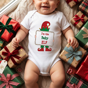 Op maat gemaakte Baby Elf Familie Vakantie Foto Romper