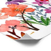 Op maat gemaakte baby gift met regenboog pasgebore poster (Hoek)