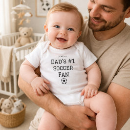 Op maat gemaakte baby naam voor papa voetbalfan romper