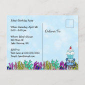 Op maat gemaakte Baby Shark Familie verjaardagsuit Briefkaart (Achterkant)