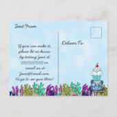 Op maat gemaakte Baby Shark Familie verjaardagsuit Briefkaart (Achterkant)