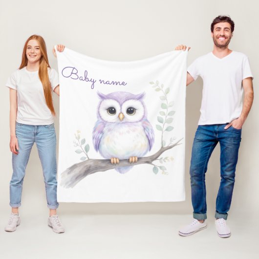 Op maat gemaakte baby shower fleece deken (In situ)