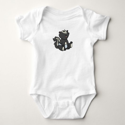 Op maat gemaakte baby skunk romper (Voorkant)