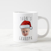 Op maat gemaakte babyface Kerstman hoed Kerst foto Grote Koffiekop (Rechts)